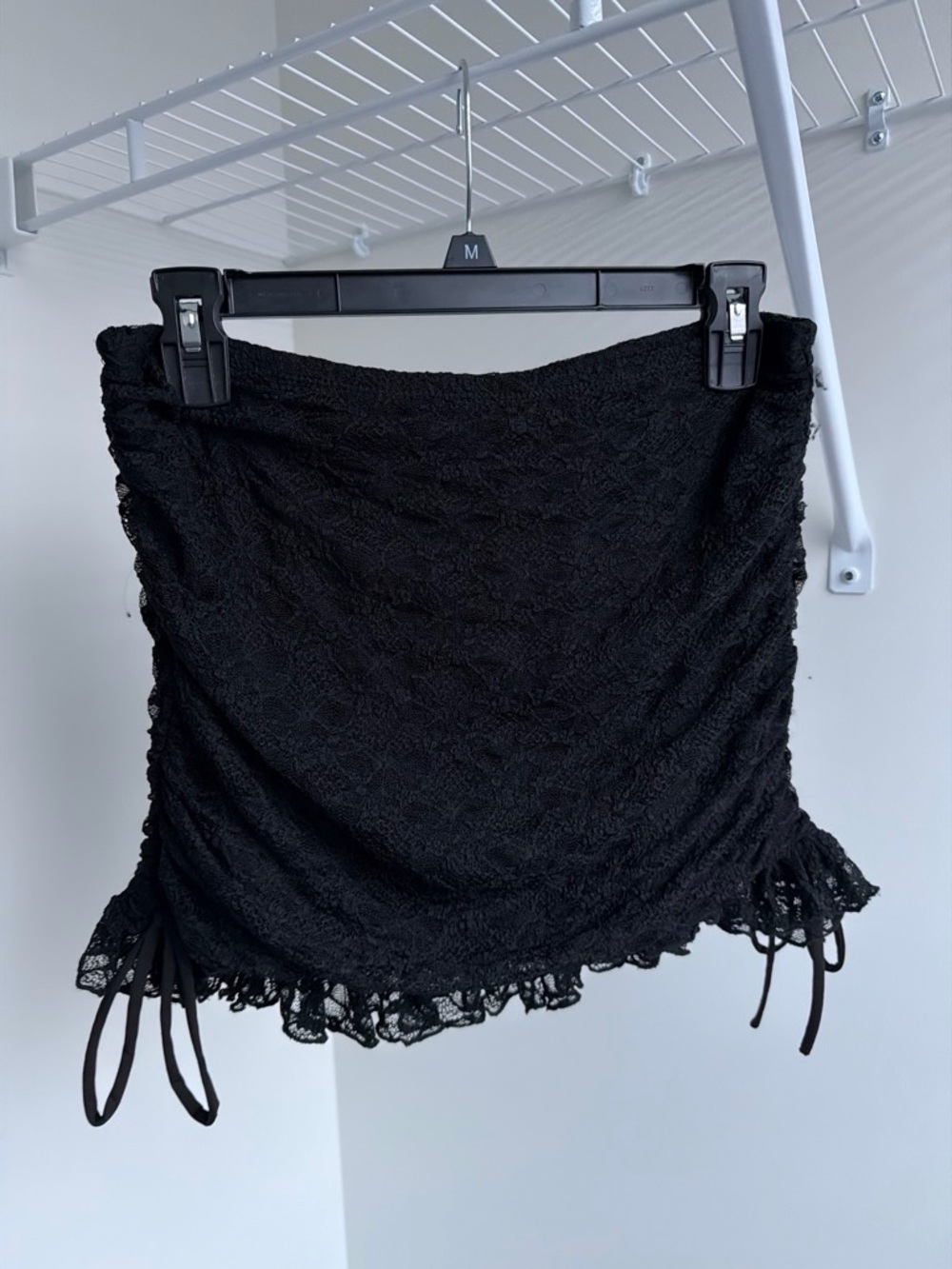 Black Lace Mini Skirt